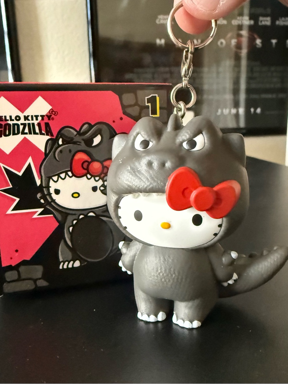 McDonald’s 2026 HELLO KITTY x GODZILLA #1 Custom Key Chain / Charm